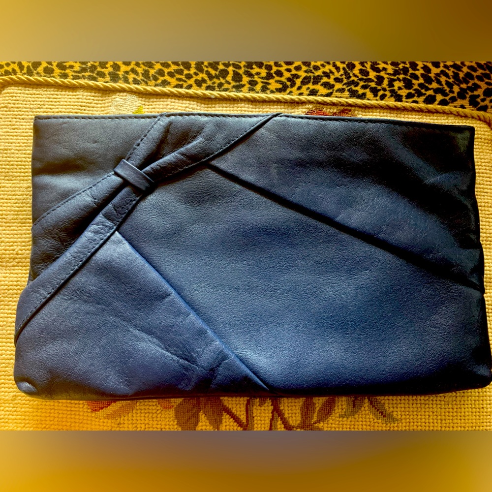 Leather clutch purse 6.5” tall x 11” wide